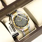 Poedagar 896 Chain Watch For Men - Silver Gold Gray - Image 8