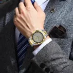 Poedagar 896 Chain Watch For Men - Silver Gold Gray - Image 9