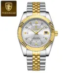 Poedagar 910 Watch For Men - Silver Gold Gray