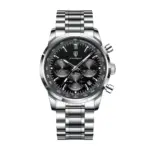 Poedagar 921 Watch For Men - Silver Black