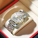 Poedagar 936 Watch For Couple - Silver Gold - Image 2