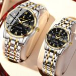 Poedagar 936 Watch For Couple - Silver Gold Black