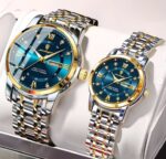 Poedagar 936 Watch For Couple - Silver Gold Blue