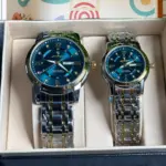 Poedagar 936 Watch For Couple - Silver Gold Blue - Image 4