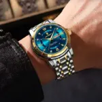 Poedagar 936 Watch For Couple - Silver Gold Blue - Image 6