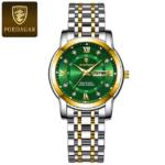 Poedagar 936 Watch For Women - Silver Gold Green