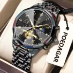 Poedagar 939 Chain Watch For Men - Full Black