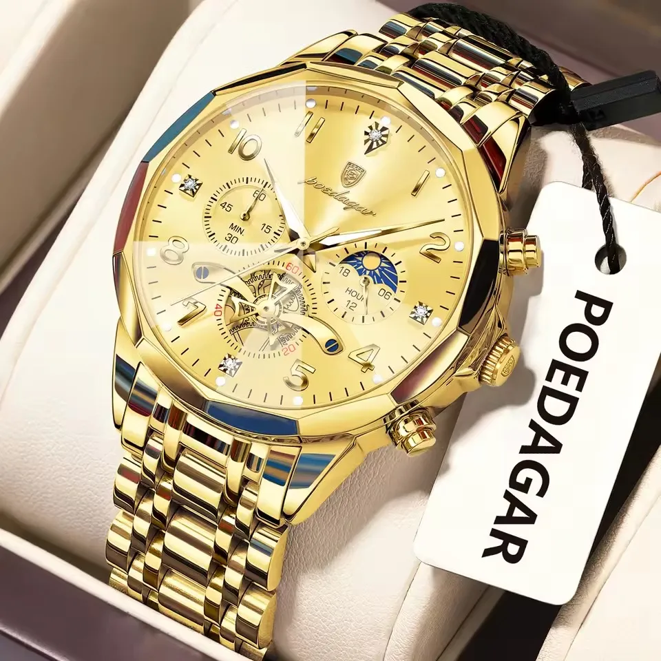 Poedagar-939-Chain-Watch-For-Men-Full-Golden.webp Poedagar 939 Chain Watch For Men - Full Golden - Image 1