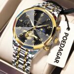 Poedagar 939 Chain Watch For Men - Gold Black
