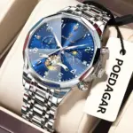 Poedagar 939 Chain Watch For Men - Silver Blue