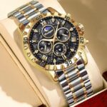 Poedagar 973 Chain Watch For Men -  Silver Gold Black - Image 4