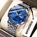 Poedagar 978 Watch For Men - Silver Blue - Image 2