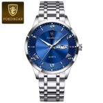 Poedagar 978 Watch For Men - Silver Blue