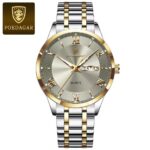 Poedagar 978 Watch For Men - Silver Gold Gray
