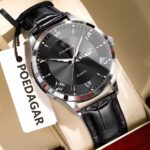 Poedagar 978 Watch For Men-Silver Black
