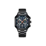 Poedagar 983 Cornograph Watch For Men - Black Blue - Image 3