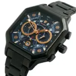 Poedagar 983 Cornograph Watch For Men - Black Blue - Image 2