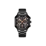 Poedagar 983 Cornograph Watch For Men - Rose Black