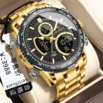 Poedagar 993 Watch For Men - Gold Black