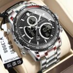 Poedagar 993 Watch For Men - Silver Black