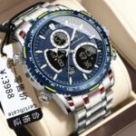 Poedagar 993 Watch For Men - Silver Blue