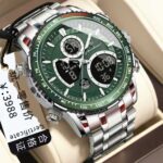Poedagar 993 Watch For Men - Silver Green