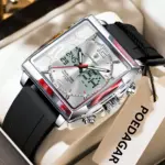 Poedagar E-109 Watch For Men - Black White