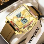 Poedagar E-109 Watch For Men - Gold