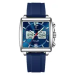 Poedagar E-109 Watch For Men - Silver Blue