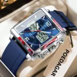 Poedagar E-109 Watch For Men - Silver Blue - Image 2