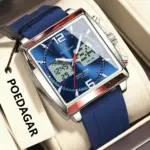Poedagar E-109 Watch For Men - Silver Blue - Image 3