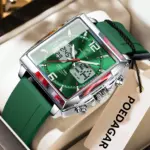 Poedagar E-109 Watch For Men - Silver Green