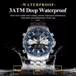Poedagar E122 Men’s For Watch – Silver Blue - Image 2