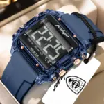 Poedagar E123 Digital Watch For Men - Blue Black