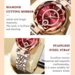Poedagar 719 Watch For Woman-Golden Red - Image 2