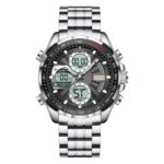 Poedagor E108 Watch For Men-Silver Black - Image 3