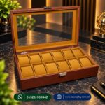 Premium Watch Organizer Box - 12 Slot Brown