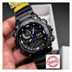 Q&Q GW87J011Y Japan Movment Sports Watch For Men – Black Blue - Image 2
