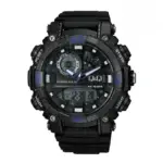 Q&Q GW87J011Y Japan Movment Sports Watch For Men – Black Blue