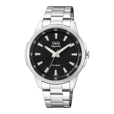 QQ-Japan-Movment-Superior-C21A-Mens-Watch-Silver-Black.png Q&Q Japan Movment Superior C21A Men’s Watch - Silver Black - Image 1