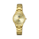 Q&Q S279J010Y Superior  Japan Movement Sapphire Women’s Watch - Gold