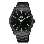 Q&Q Superior C23A Japan Quartz by Citizen Men’s Watch - Full Black