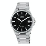 Q&Q Superior S21A Japan Movement Men’s Watch - Silver Black