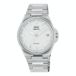 Q&Q Superior S21A Japan Movement Men’s Watch - Silver White