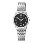 Q&Q Superior S281 Sapphire GlassJapan Movement Ladies Watch - Silver Black