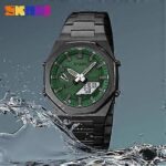 SKMEI 1816 Watch For Men- Black Green - Image 2