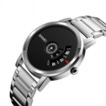SKMEI 1260 Stainless Steel Watch For Man- Silver Black - Image 2