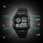 SKMEI 1299 Watch For Men- Black - Image 3