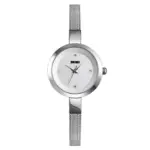 SKMEI 1390 Bracelet Watch For Women - Silver White