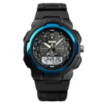 SKMEI 1454 Watch For Men - Black Lite Blue